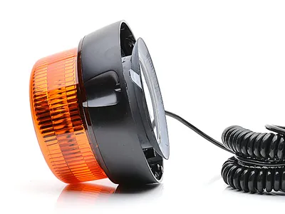 WAS Kogut LED Magnetyczny 12-24V Pomarańczowy Single Flash ECE R65 - Zdjęcie 3