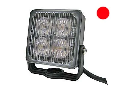 Lampa Ostrzegawcza LED Czerwona 4x1W 12-24V 19 Trybów Błysku - Dalekosiezne.pl