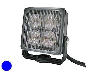 AXIXTECH Lampa Ostrzegawcza LED Niebieska 4x1W 12-24V 19 Trybów - Dalekosiezne.pl