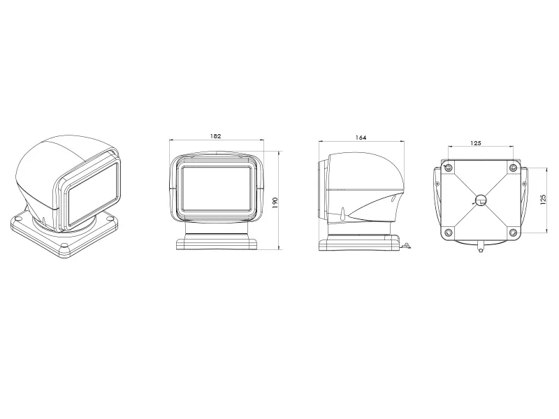 OCEAN VISION Reflektor Szperacz LED 50W 12-24V z Pilotem Bezprzewodowym - 360° Obrotowy - Zdjęcie 7
