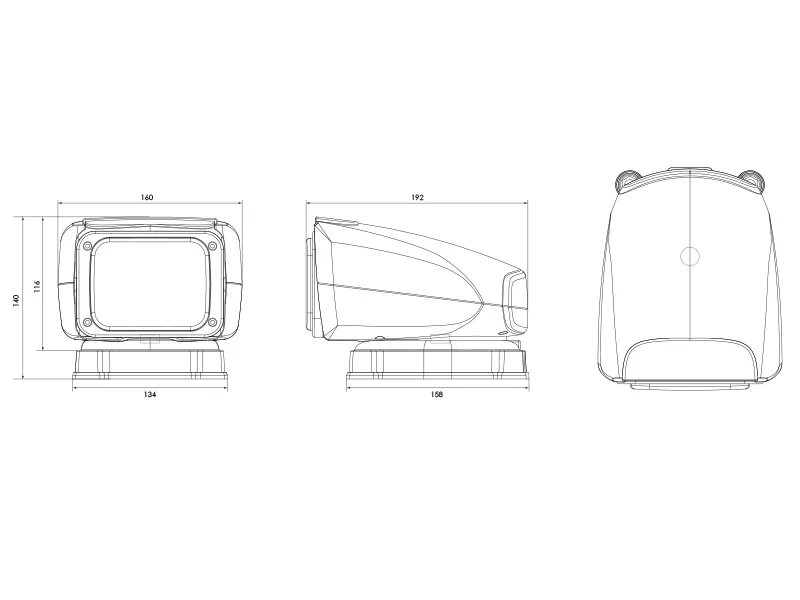OCEAN VISION Reflektor Szperacz LED 30W 12V z Pilotem - Obrotowy 360°Searchlight - Zdjęcie 3