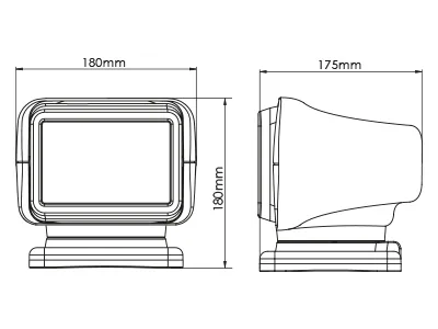 Szperacz LED 50W 4000lm z Pilotem Bezprzewodowym 12/24V - Reflektor Obrotowy - Zdjęcie 3