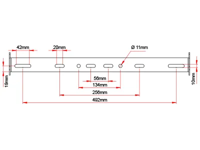 X-vision DOMIBAR - Uchwyt Montażowy do Belki Świetlnej 573mm | Wspornik Pomocniczy - Zdjęcie 5