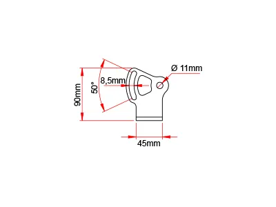 X-vision DOMIBAR - Uchwyt Montażowy do Belki Świetlnej 573mm | Wspornik Pomocniczy - Zdjęcie 6