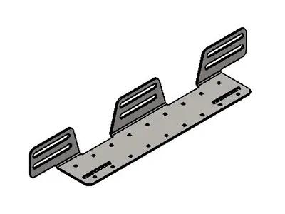 Ramka montażowa ze stali nierdzewnej na 3 lampy – za tablicę rejestracyjną EU, HD 3mm - Zdjęcie 2