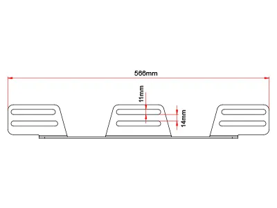Ramka montażowa ze stali nierdzewnej na 3 lampy – za tablicę rejestracyjną EU, HD 3mm - Zdjęcie 3