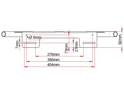 Ramka montażowa pod tablicę rejestracyjną EU - aluminium czarna 666mm - Zdjęcie 2