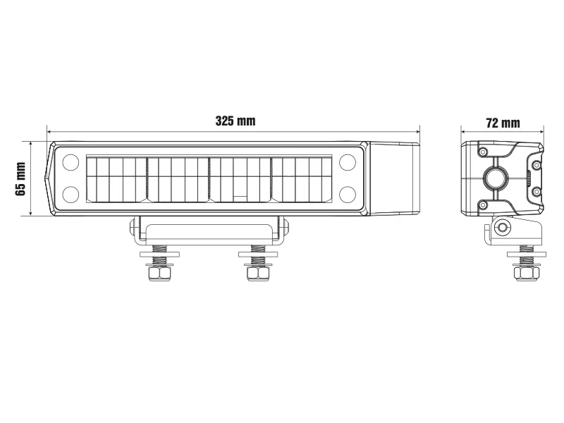 OPTIBEAM AURA Reflektor przedni LED do pługów 1800/3600lm 12-24V ECE R148 - Zdjęcie 9