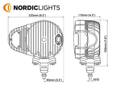 NORDIC Sculptor N6002 Reflektor LED Dualbeam Lewy 9-32V 22W/44W - Zdjęcie 4