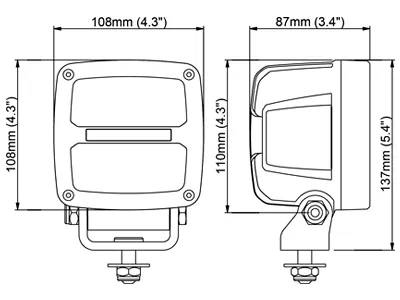NORDIC LIGHTS Scorpius Pro 445 - Lampa Robocza LED 4400lm 12-24V Wide Flood - Zdjęcie 2