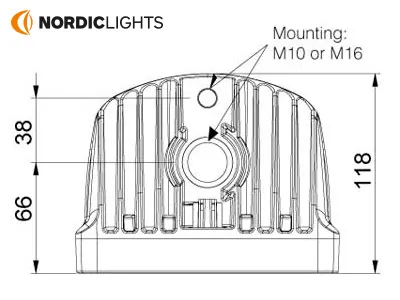 NORDIC LIGHTS Lampa Robocza LED 2700lm 9-32V Kompaktowa Upside Flood 5000K - Zdjęcie 4