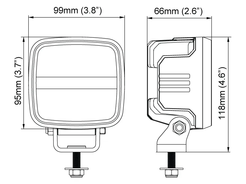 NORDIC LIGHTS Scorpius Go 420 - Lampa robocza LED 3000lm 12-24V czerwona soczewka - Zdjęcie 3