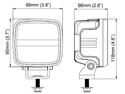 NORDIC LIGHTS Scorpius Go 420 Wide Flood - Lampa robocza LED 2800lm 9-32V - Zdjęcie 3