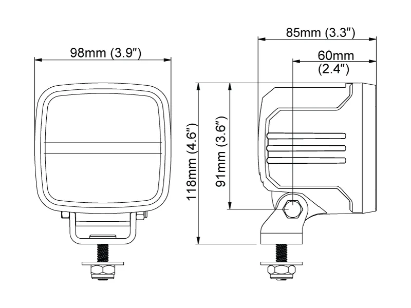 NORDIC LIGHTS Scorpius GO 430 - Lampa Robocza LED 4800lm 12-24V z Funkcją Ściemniania - Zdjęcie 2