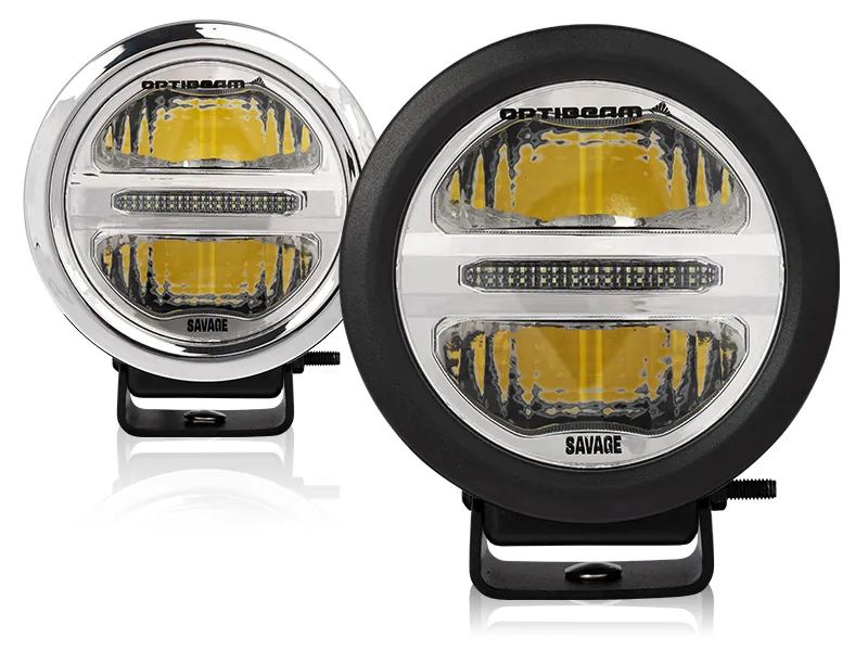 Optibeam Savage 5 Okrągła Lampa LED Drogowa 2000lm 9-36V z Światłami Pozycyjnymi - Zdjęcie 4