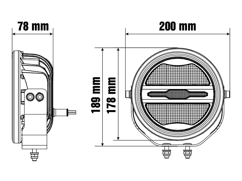 Optibeam Savage 7 - Okrągła Lampa LED Dalekosiężna 6200lm 9-36V z Podświetleniem - Zdjęcie 10