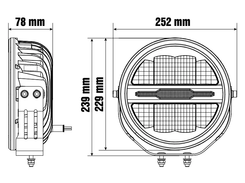 Optibeam Savage 9 – okrągła lampa LED dalekosiężna 7200lm 9-36V z Osram - Zdjęcie 9