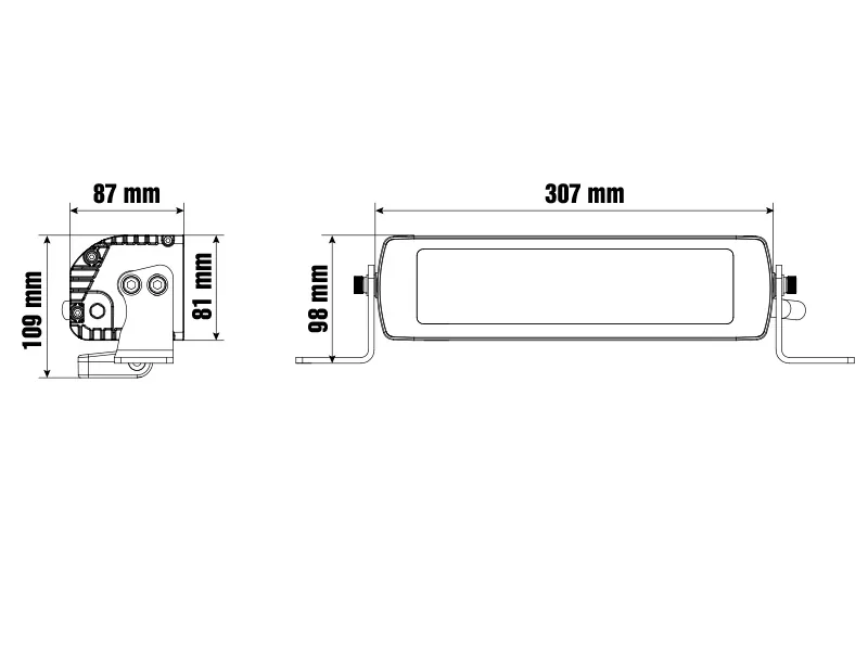 Optibeam Savage 12 Listwa LED 30cm 4000lm 9-36V Światło Dalekie z Pozycyjnym - Zdjęcie 11