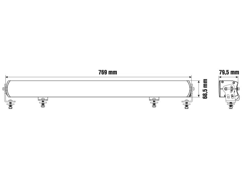 OPTIBEAM Super Captain Dual 800 Listwa LED 77cm 36000lm 9-36V Homologacja R148 R149 - Zdjęcie 11