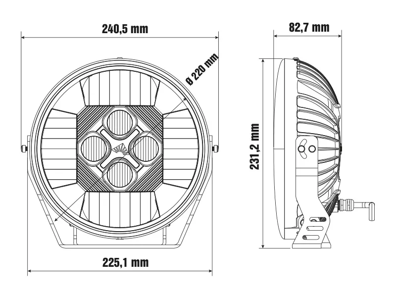 OPTIBEAM NIN9 Lampa Drogowa LED 14000lm 9-36V Światło Drogowe z Funkcją Pozycyjną - Zdjęcie 7