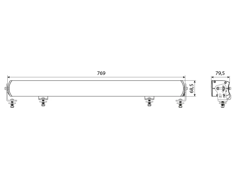 OPTIBEAM Super Captain Dual 800 Special - Listwa LED 77cm 36000lm 9-36V z homologacją ECE - Zdjęcie 9