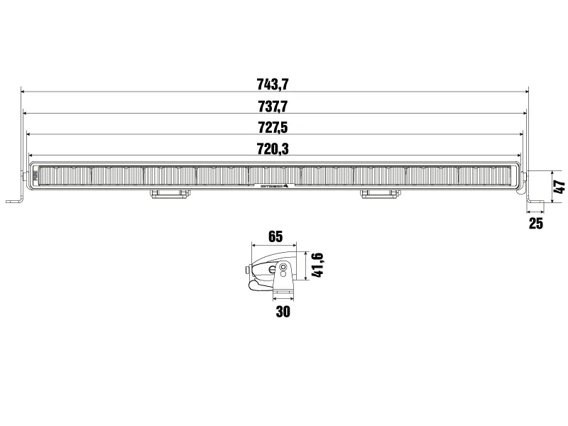 OPTIBEAM PURE 730 Listwa LED 73cm 28200lm 9-48V Long Range - Zdjęcie 7