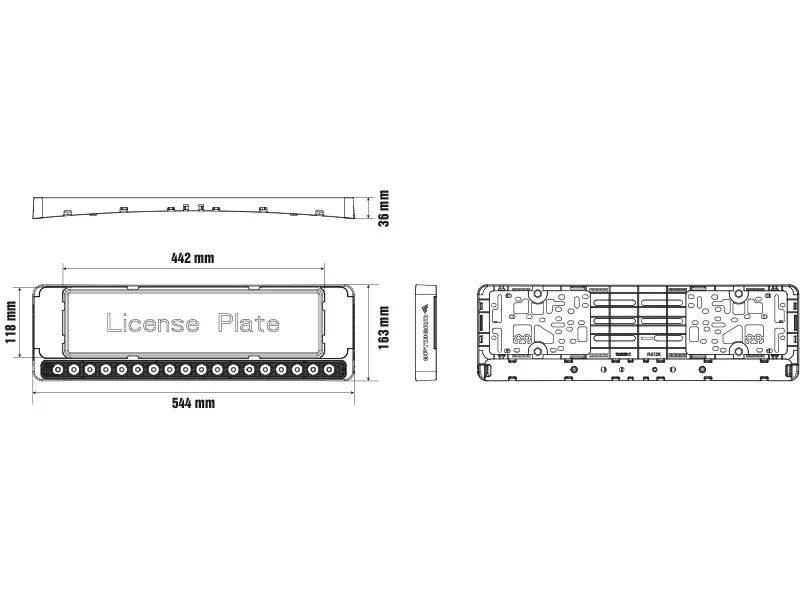 OPTIBEAM E-BAR FIN SINGLE - Listwa LED 54cm 7500lm 9-36V z homologacją ECE R149 - Zdjęcie 8
