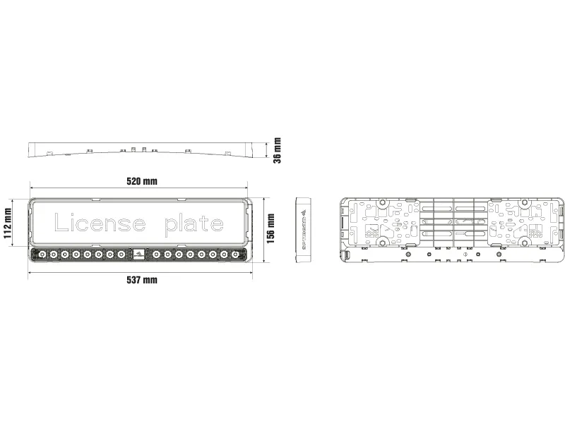 OPTIBEAM E-BAR EU TWIN Listwa LED 537mm 9200lm 9-36V z homologacją ECE R149 - Zdjęcie 4