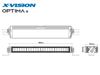 X-VISION OPTIMA 8 Listwa LED 40cm 5500lm 9-32V Światło Drogowe - Zdjęcie 5