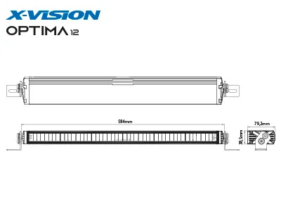 X-VISION OPTIMA 12 Listwa LED 58cm 10500lm 9-32V Long Range - Zdjęcie 5