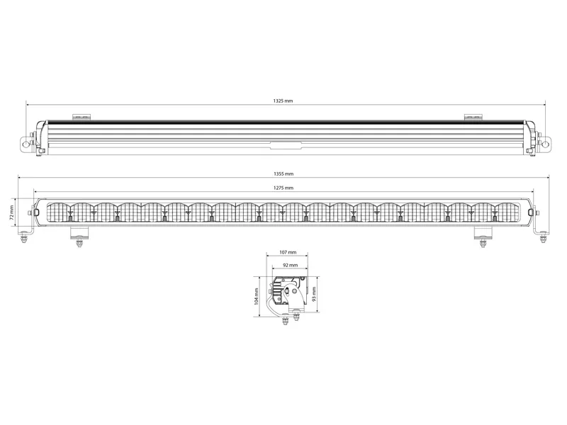 X-Vision Genesis II 1300 Spot Beam - Listwa LED 1275mm 14800lm 9-36V - Zdjęcie 3