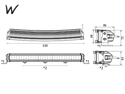 W-Light Comber 550 Listwa LED 50cm 13500lm 12-48V OSRAM R10 R112 - Zdjęcie 5