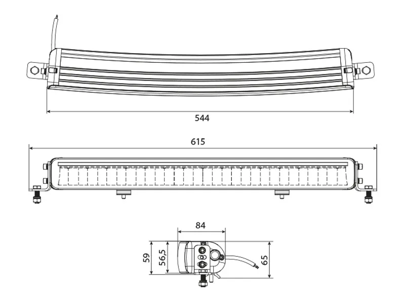 W-LIGHT Comber II – Listwa LED 54cm 13800lm 12-32V 15x Osram z homologacją - Zdjęcie 6