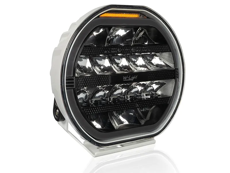 W-LIGHT Fury 9" - Okrągła Lampa LED 9000lm z Ostrzegawczym Światłem Pomarańczowym 12-48V - Zdjęcie 4