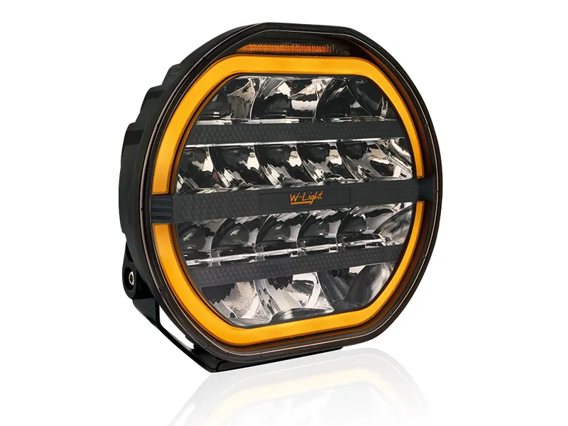 W-Light Fury 9" - Okrągła Lampa LED 9000lm z Światłem Ostrzegawczym R65 12-48V - Zdjęcie 2