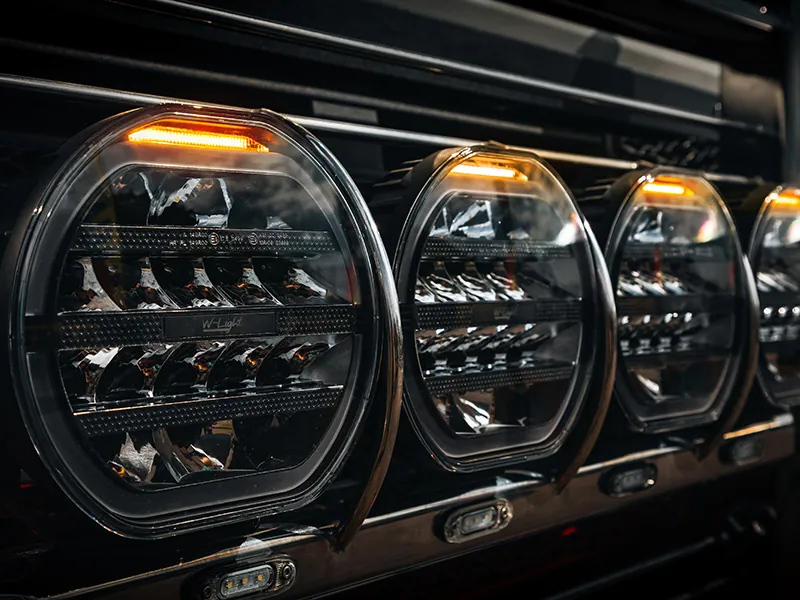 W-Light Fury 9" - Okrągła Lampa LED 9000lm z Światłem Ostrzegawczym R65 12-48V - Zdjęcie 8