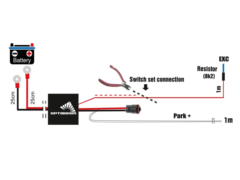 OPTIBEAM Wiązka Elektryczna DT 3-pin 12/24V 200W/400W - Zestaw Montażowy do Lamp Dodatkowych - Dalekosiezne.pl
