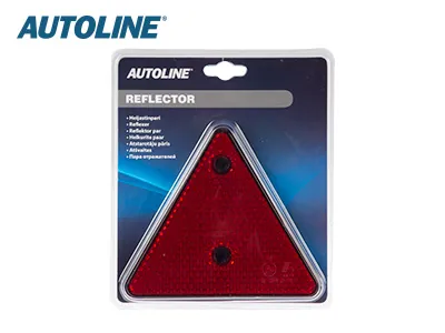 AUTOLINE Odblaski trójkątne czerwone 152x138mm - para - Zdjęcie 2