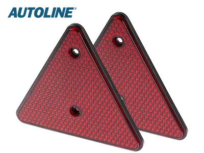 AUTOLINE Odblaski trójkątne czerwone 152x138mm - para - Zdjęcie 3