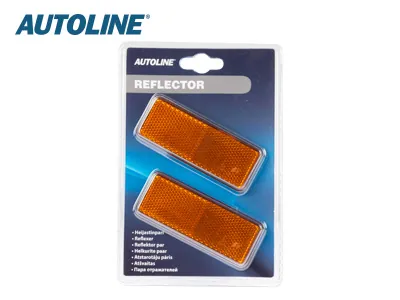 AUTOLINE Odblaski Samochodowe Żółte 96x38mm - Para do Klejenia - Zdjęcie 2