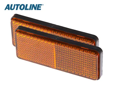 AUTOLINE Odblaski Samochodowe Żółte 96x38mm - Para do Klejenia - Zdjęcie 3