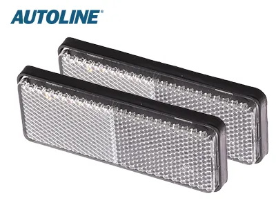 AUTOLINE Odblaski Samochodowe Prostokątne 96x38mm - Para Bezbarwna - Zdjęcie 3