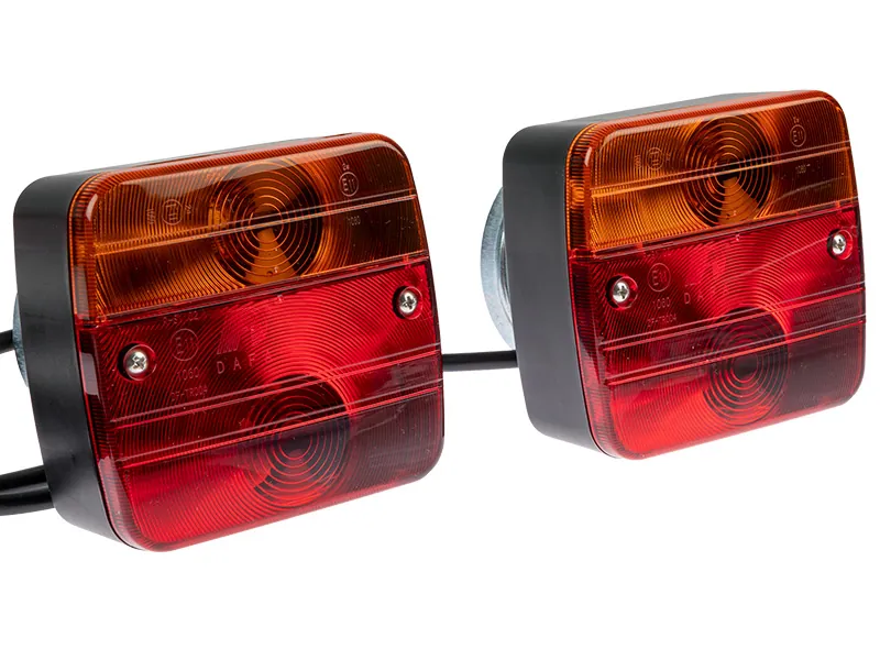 AUTOLINE Zestaw Lamp Tylnych do Przyczepy 12V - Mocowanie Magnetyczne - Zdjęcie 2