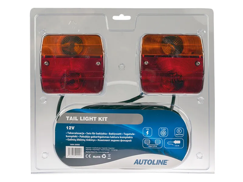 AUTOLINE Zestaw Lamp Tylnych do Przyczepy 12V - Mocowanie Magnetyczne - Zdjęcie 5