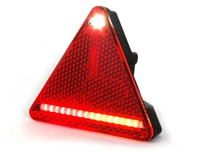 WAS Lampa tylna LED do przyczepy prawa 10-36V wielofunkcyjna trójkątna - Dalekosiezne.pl