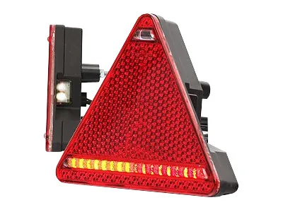 WAS Tylna Lampa LED do Przyczepy Lewa 145x163mm 10-36V Trójkątny Reflektor E-homologacja - Dalekosiezne.pl