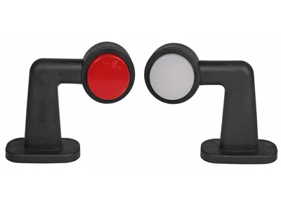 WAS Lampa Obrysowa Boczna LED 12-24V Biało-Czerwona Neon Effect Prawa - Dalekosiezne.pl