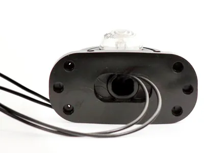 WAS Lampa Obrysowa Boczna LED 12-24V Biało-Czerwona IP66/68 z Gumowym Ramieniem - Zdjęcie 2