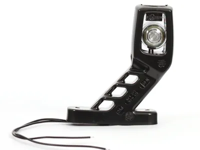 WAS Lampa Obrysowa Boczna LED Lewa 12-24V z Ramieniem 45° Biało-Czerwona ECE - Zdjęcie 3