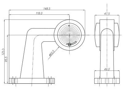 WAS Lampa Obrysowa LED Boczna 12-24V Biało-Czerwona z Elastycznym Ramieniem 90° - Zdjęcie 2